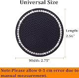 Dermasy Cute Car Cup Coaster 2PCS 2.75 inch Silicone Anti Slip Bling Rhinestone view 2