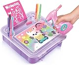 Canal Toys Airbrush Art Activity Case with 8 Colors 10 Stencils Kids Gift 6+ view 4