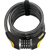 ONGUARD Doberman-8031 Combo Coil Lock - Black, 18.5 x 1.2 cm
