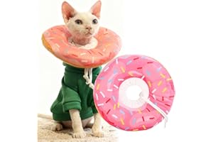 MINTCAT Cat Cone Collar Soft, Cat Donut Collar Comfortable Lightweight, Adjustable Kitten Cone Cats Cones to Stop Licking, Small Animals Pet Elizabethan Collars Soft Cones for Cats after Surgery - Pink, Small