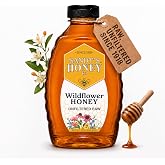 Sandt&rsquo;s Wildflower Honey | Raw &amp; Unfiltered | Seasonal Taste | 32 oz Bottle | Polyfloral honey with seasonally varying taste and aroma for tea, toast, oatmeal, sauces, baking, and everyday kitchen use