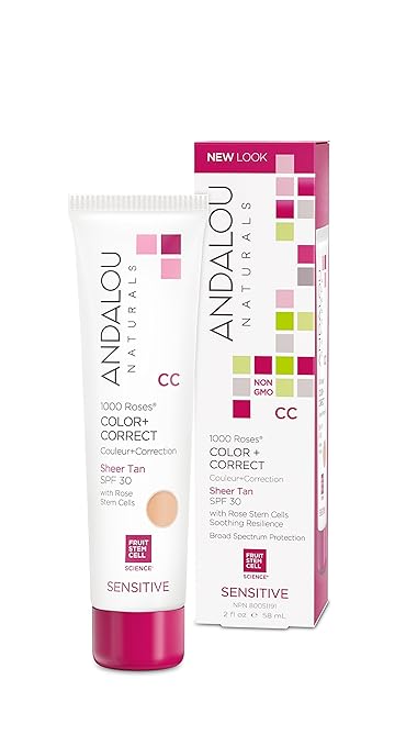Andalou Naturals Color Plus Correct Sheer Spf 30 Tan 2 Oz