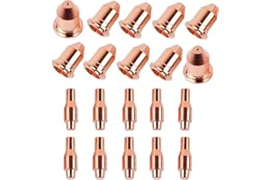 SHINNOUS Plasma Cutter Consumable Kit for Harbor Freight Titanium 45,Tips&Electrode 56811 56255,45Amp (10Tips+10Electrodes,PK-20)
