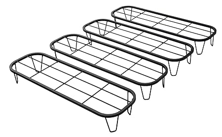 ORCHID ENGINEERS Iron Indoor/Outdoor Flower Pot/Plant Stand 29 INCHES Set of 4 for Home Garden Balcony Living Room Decor, Black