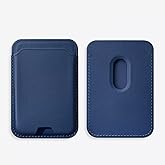 Slim Magnetic Card Wallet Compatible with MagSafe for iPhone 12-17 Series (Blue)