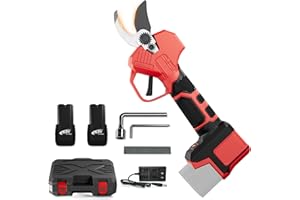 Rothergli Electric Pruning Shears, 16.8V Cordless Tree Pruner, 2 PCS 5C1500mAh Rechargeable Batteries，Cutting Diameter-25mm （0.98 Inch）