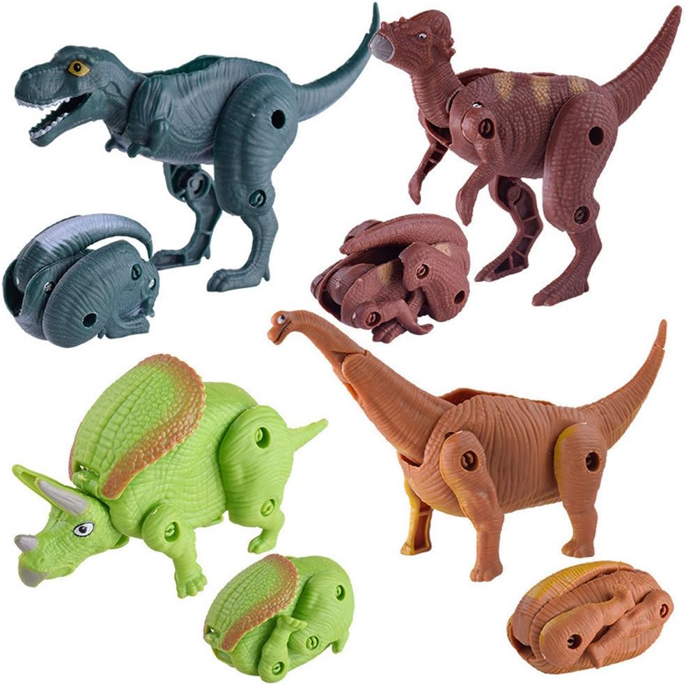 LSAltd Kids Puzzle Toys Mini Simulation Dinosaur Model Toy Deformed Dinosaur Egg Collection