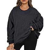 Eytino Women Plus Size Sweatshirts Long Sleeve Crew Neck Casual Oversized Soft Pullover Tops Shirts(1X-5X)