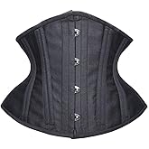 SHAPERX Women's Heavy Duty Corset Double Steel Boned Waist Trainer Corsets Underbust Body Shaper