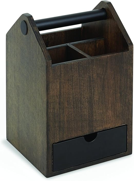 Umbra 290239-048 Toto - Caja Alta, Color Negro y Nogal: Amazon.es: Hogar
