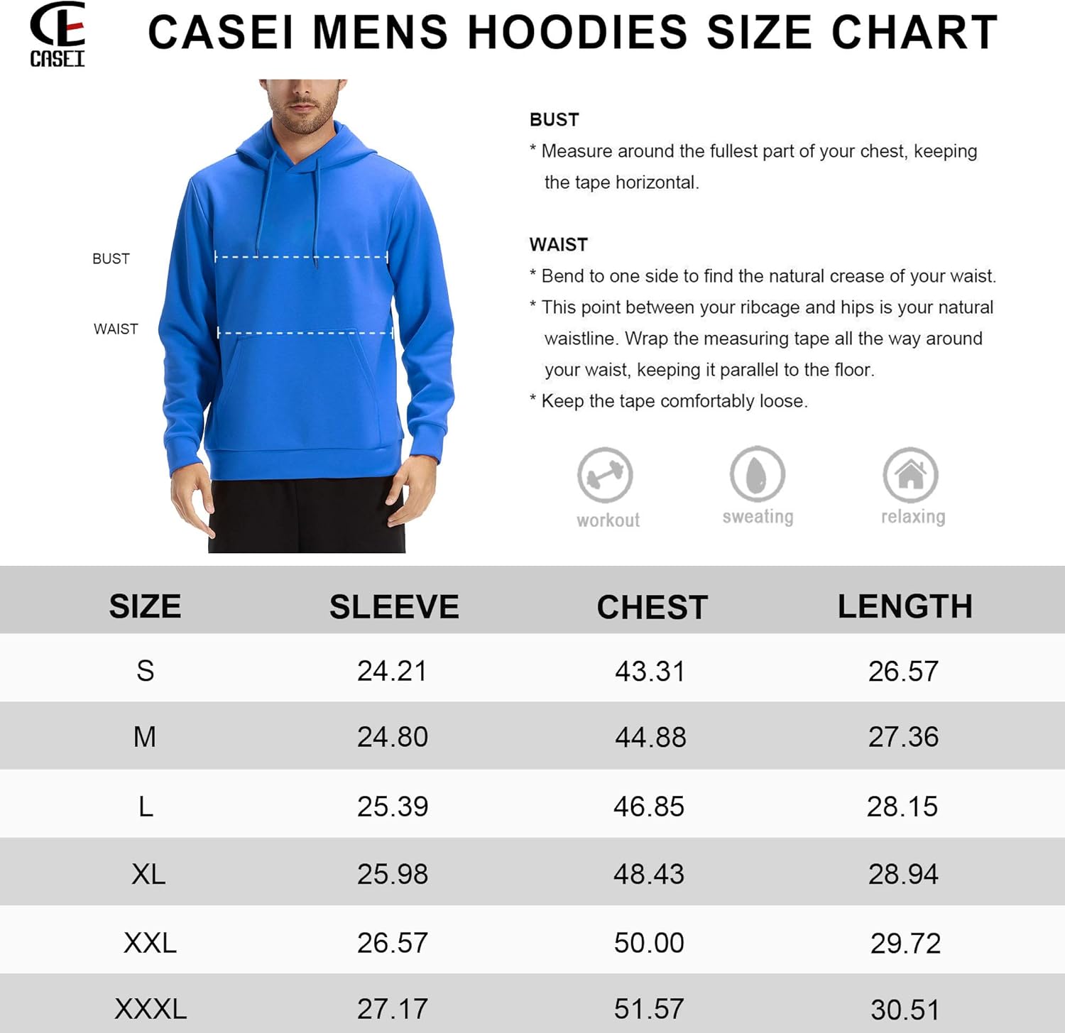 CASEI Solid Hoodies for Men Athletic Pullover Hoodie Lightweight Sweatshirt with Pockets at  Men’s Clothing store