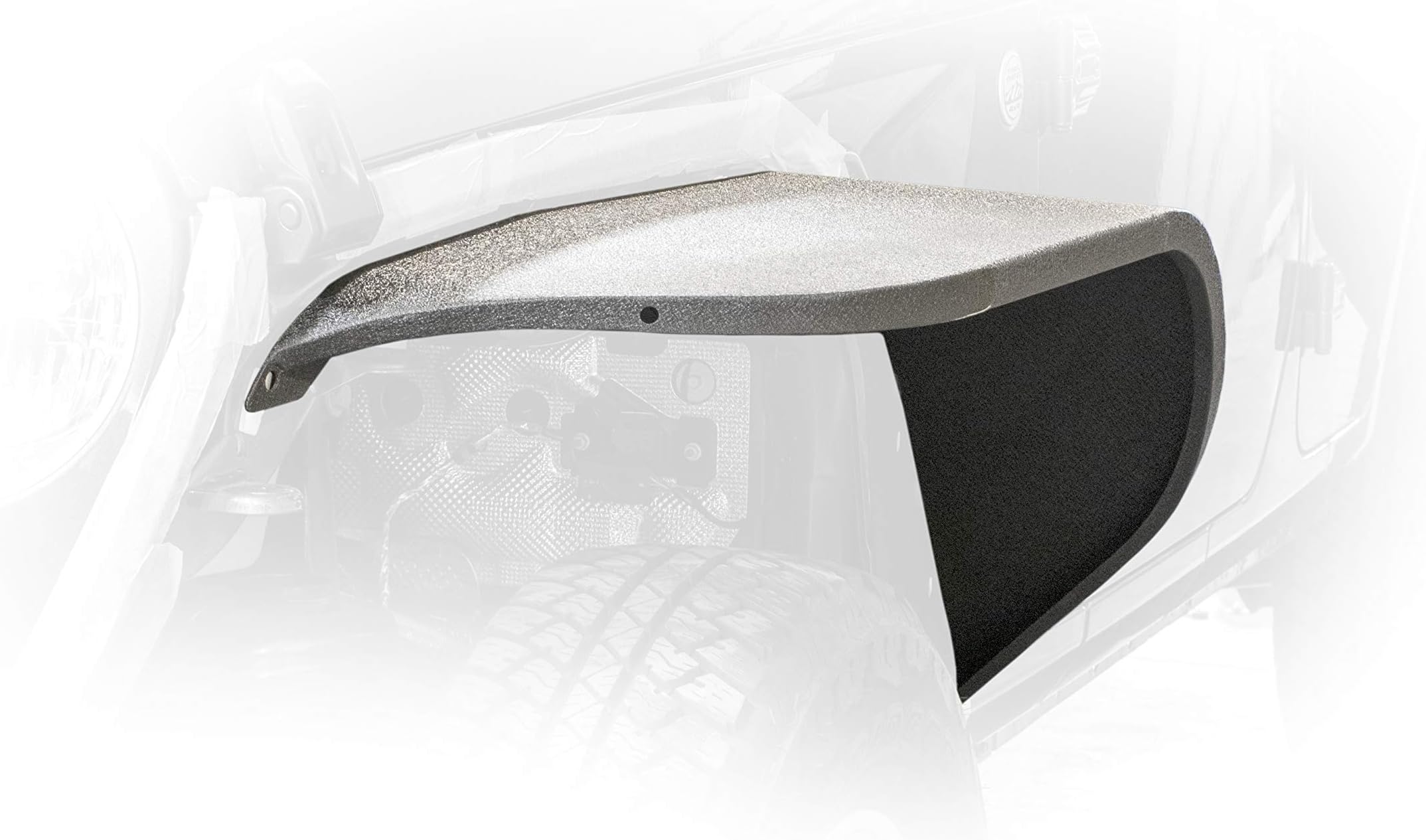 DV8 Jeep Wrangler Wide Flat Fenders with LED Turn Signal Lights – Lightweight Steel Design with Textured Black Finish – Fits 2018+ JL Models – No Drilling, Uses Factory Harness (Set of 4) – FDJL-04