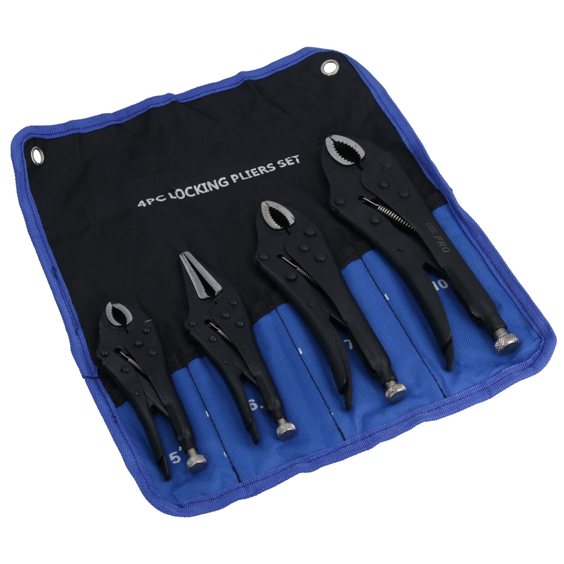 AB Tools 4pc Locking Grip Wrench Set Vice Locking Pliers Mole Grips Heavy Duty AT017