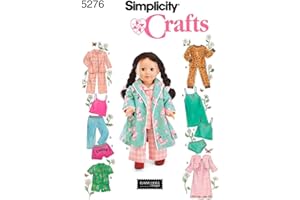 Simplicity Crafts 5276 Baby Doll Pajamas Clothing Sewing Pattern for Girls by Andrea Schewe, Size 18''