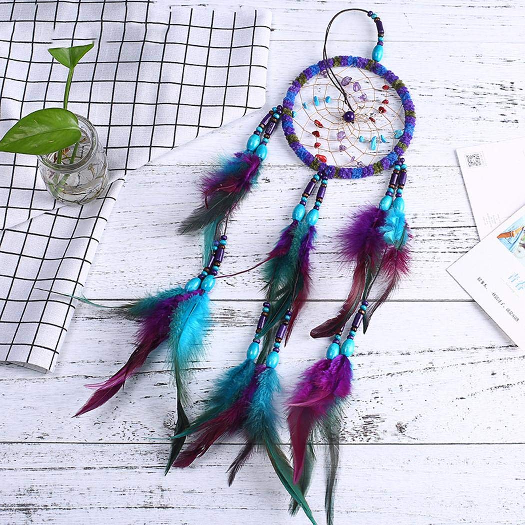 XioNiu New Feather Dreamcatcher Net Home Modern Art Decor Macrame & Knotting