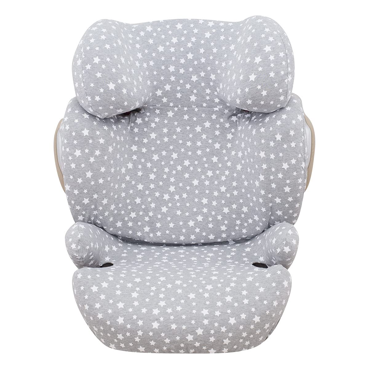 JYOKO KIDS Cover liner for car seat compatible with Cybex Solution Q2 Fix, Q3 Fix, Cybex Z Fix, Gb Elian (White Star)