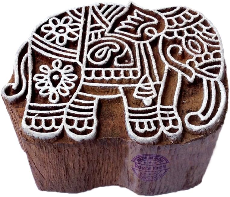 Royal Kraft Wooden Stamps DIY Fabric, Textile, Clay, Pottery, Paper, Henna Printing Blocks THDtag003