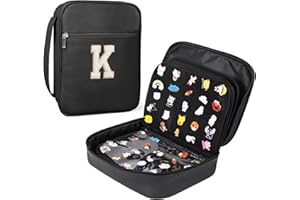 Fruobeyla Pin Display Bag, Letter PU Pin Trading Book with 8 Pages, Waterproof Enamel Pins Holder Board, Suitable as Pin Collection Display Case, K