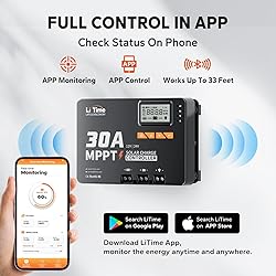 LiTime 30 Amp MPPT 12V/24V/Auto DC Input Solar