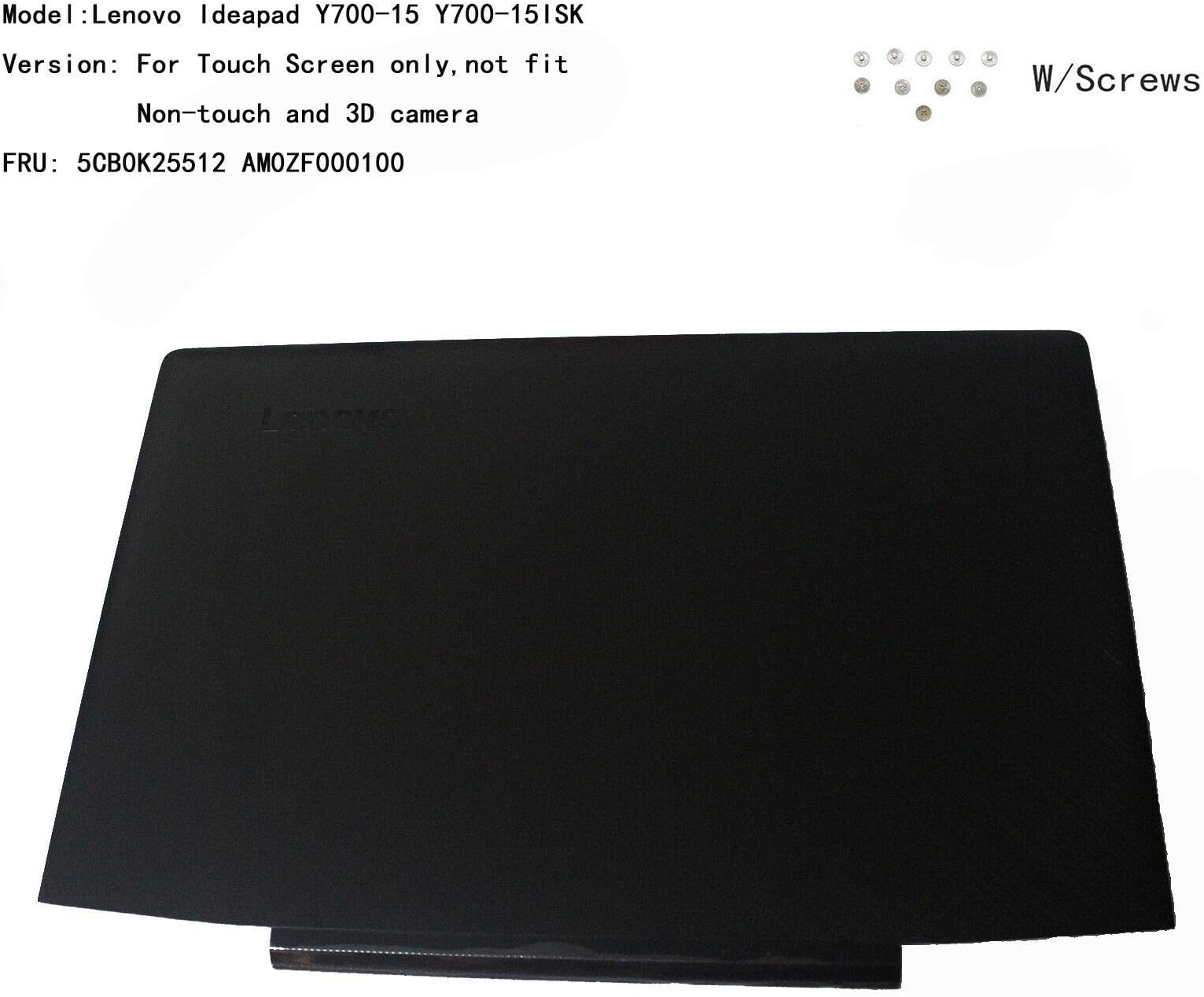 New for Touchscreen 5CB0K25512 Lenovo Ideapad Y700-15 Y700-15ISK LCD Back Cover Lid