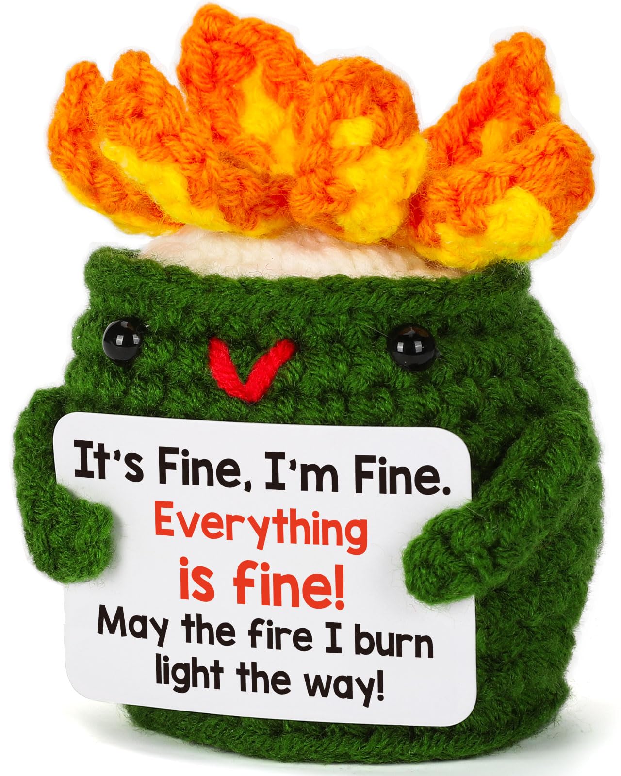 Photo 1 of ***2 INCLUDED*** Funny Positive Fire of Dumpster - Everything is Fine, Emotional Uplifting Support Crochet Dumpster for Women Men Coworker Birthday Thanksgiving Christmas Stocking Stuffers Xmas***2 INCLUDED***