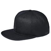 E BY ELIDAN Flat Bill Hat, Structured Flat Brim Baseball Cap for Men | Adjustable Snapback Closure; Blank Front for Custom Embroidery; Lightweight Breathable Polyester, Vented Eyelets; High Crown