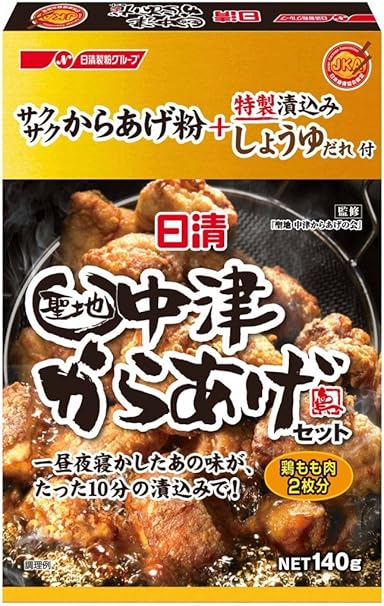 Amazon 日清 聖地中津からあげセット しょうゆだれ 140g 4個 日清フーズ から揚げ粉 通販