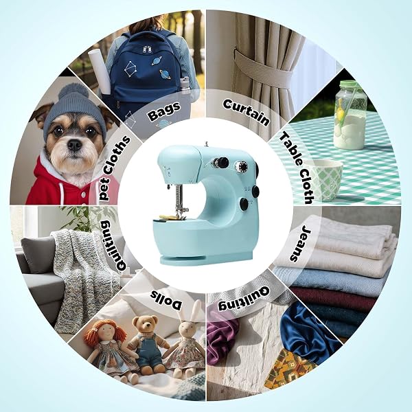 SEWING MACHINE KITS FOR HOME & SCHOOL | BEGINNER-FRIENDLY 2-SPEED MINI MACHINE FOR DIY CRAFTS, HOUSEHOLD REPAIRS & FUN SKILL-BUILDING WITH KIDS & ADULTS 301FRJ