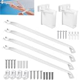 Ojeemii 4PCS 12 Inch Wire Shelf Brackets, Wire Shelving Support Brackets | Epoxy Steel Brackets for Wire Shelves, Rustproof Steel, Anti-Sag Triangular Support, Easy Install for Closet Garage Laundry