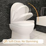 AAN D-Shape Toilet Seat with Soft Close Quick Release Easy Cleaning view 2