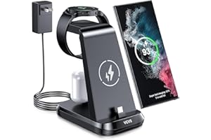 VCVS 36W USB C Super Fast Charging Station for Samsung Phones Watches Earbuds, 3 in 1 Charger for Samsung Galaxy Watch Ultra/7/6/5/4/3, Galaxy S24/S23/S22/21/20,Note20/10,Z Fold/Flip 5/4,USB-C Buds