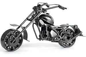 Shadowvoxel Iron Motorcycle Statue - Metal Figurine Sculpture for Office & Home Decor - Collectible Gift for Motorcycle Enthusiasts