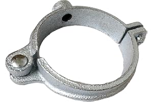 ClampTitan Hinged Split Ring Pipe Hanger Galvanized Iron, with 3/8 or 1/2 in. Rod Fitting (10-Pack, 1/2'')