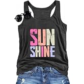 TOTWOW Tank Tops for Women 2026 Summer Racerback Tops Casual Graphic Tank Tops Sleeveless Tee Tops Workout Tops