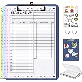 Personalized Baseball &amp; Softball Lineup Cards for 35 Games Softball with 17 Player Roster 4-Part Form Copy with Writing Clipboard Storage Box Personalized Stickers and Loose Leaf Binder Ring