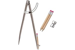 ALLY TOOLS AND PARTS ALLY Tools 12 Inch Precision Locking Wing Divider/Woodworking Compass with Pencil Holder INCLUDES Two Pencils and Pencil Sharpener Ideal for Drawing, Drafting, Carpentry