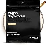 Protein Works Vegan Soy Protein BLACK Unflavoured 1kg 27g Protein