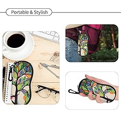 Hion Eyeglass Case Sunglasses Soft Pouch with Belt