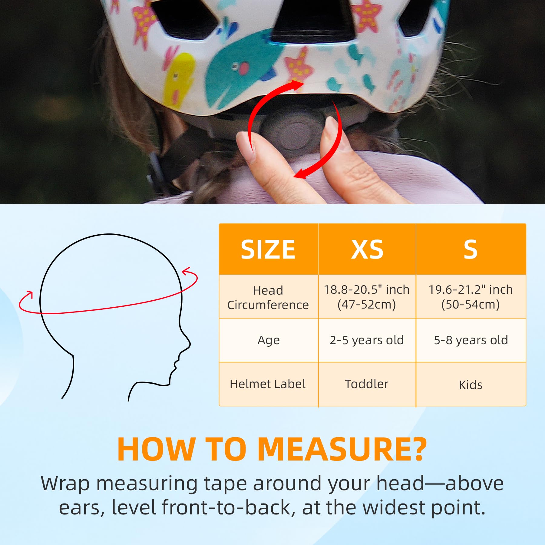 Bike Helmet Toddlers Kids 1-8 Year Old - Bicycle Skate Board Helmets Small Toddler Girls Boys 3-5 2-4 6-7 5-8 Years