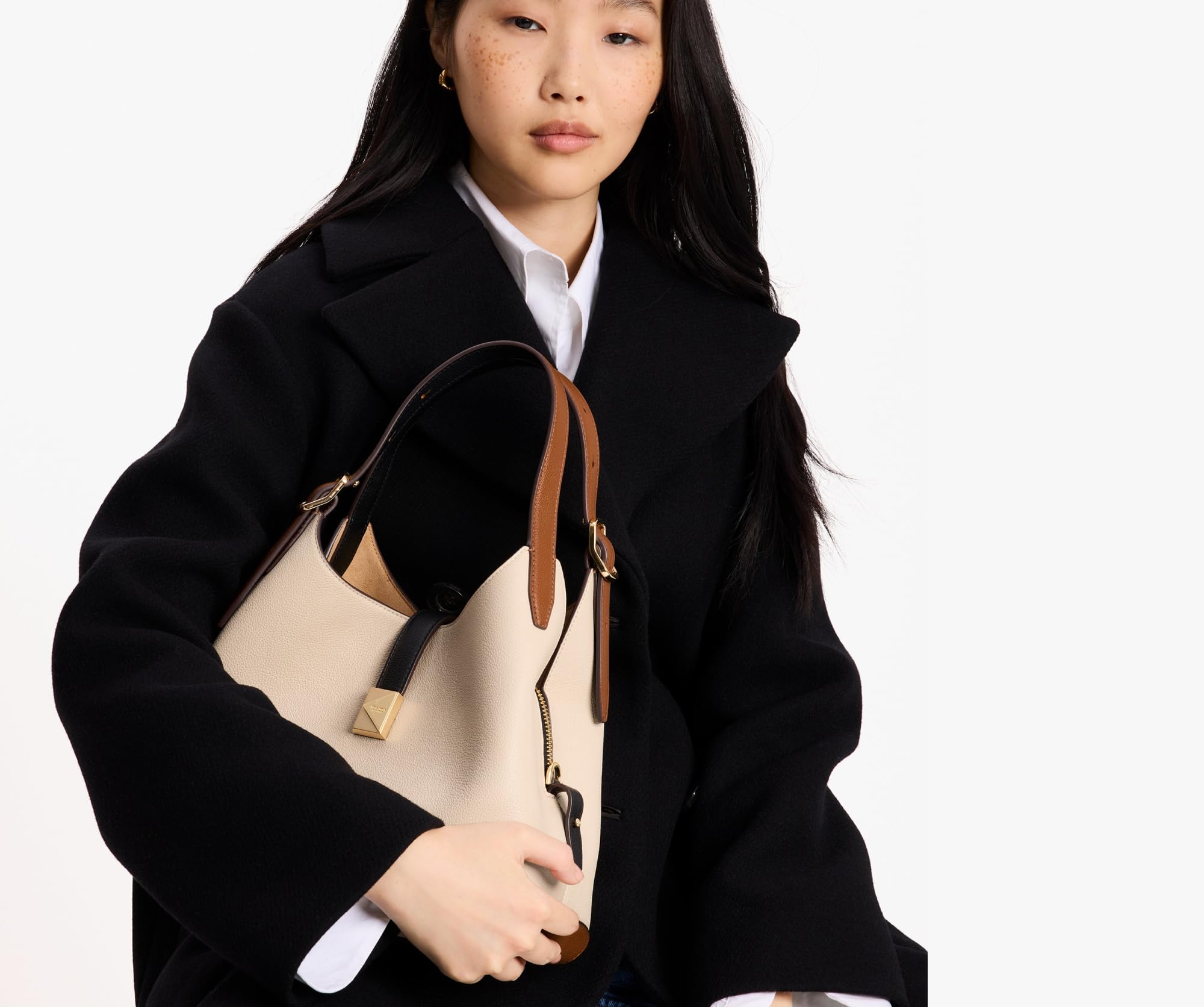 kate spade new york Deco Pebbled Leather Crossbody Tote