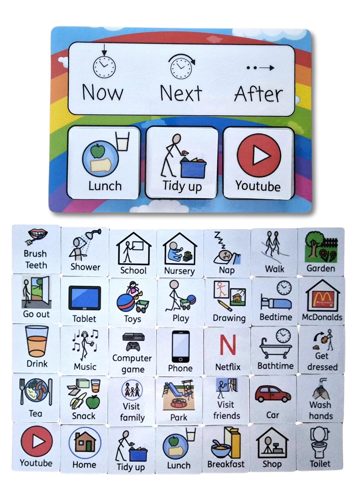 Learning Fun Resources Activity pictures cards with Now and Next Board