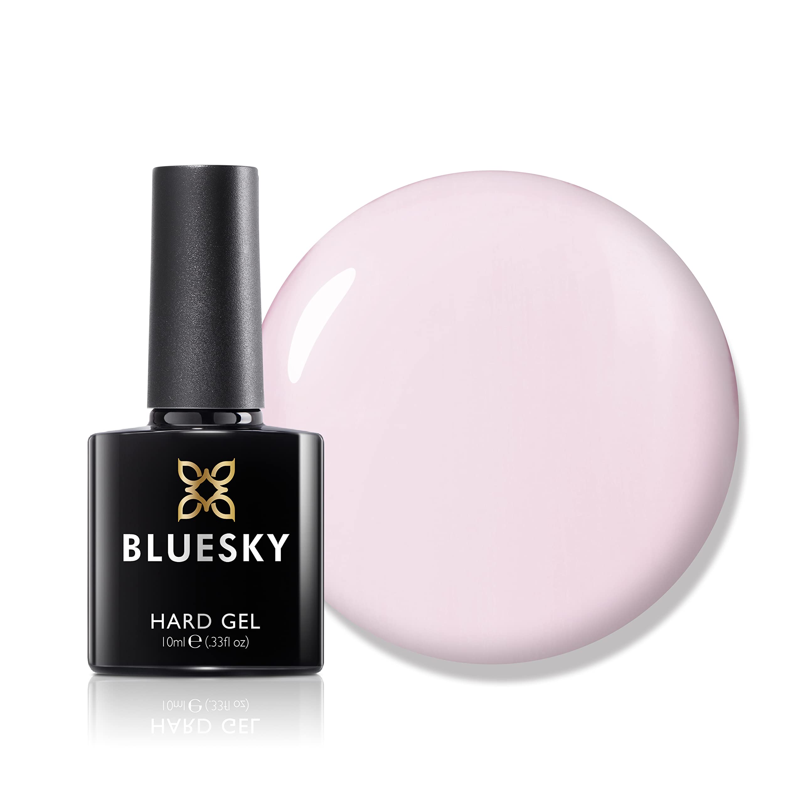 Bluesky Hard Gel, Builder and Strengthener for Hard, Strong Nails, Extensions and Growth, Soft Clear Pink, 10 ml (Requires Curing Under LED or UV Lamp)