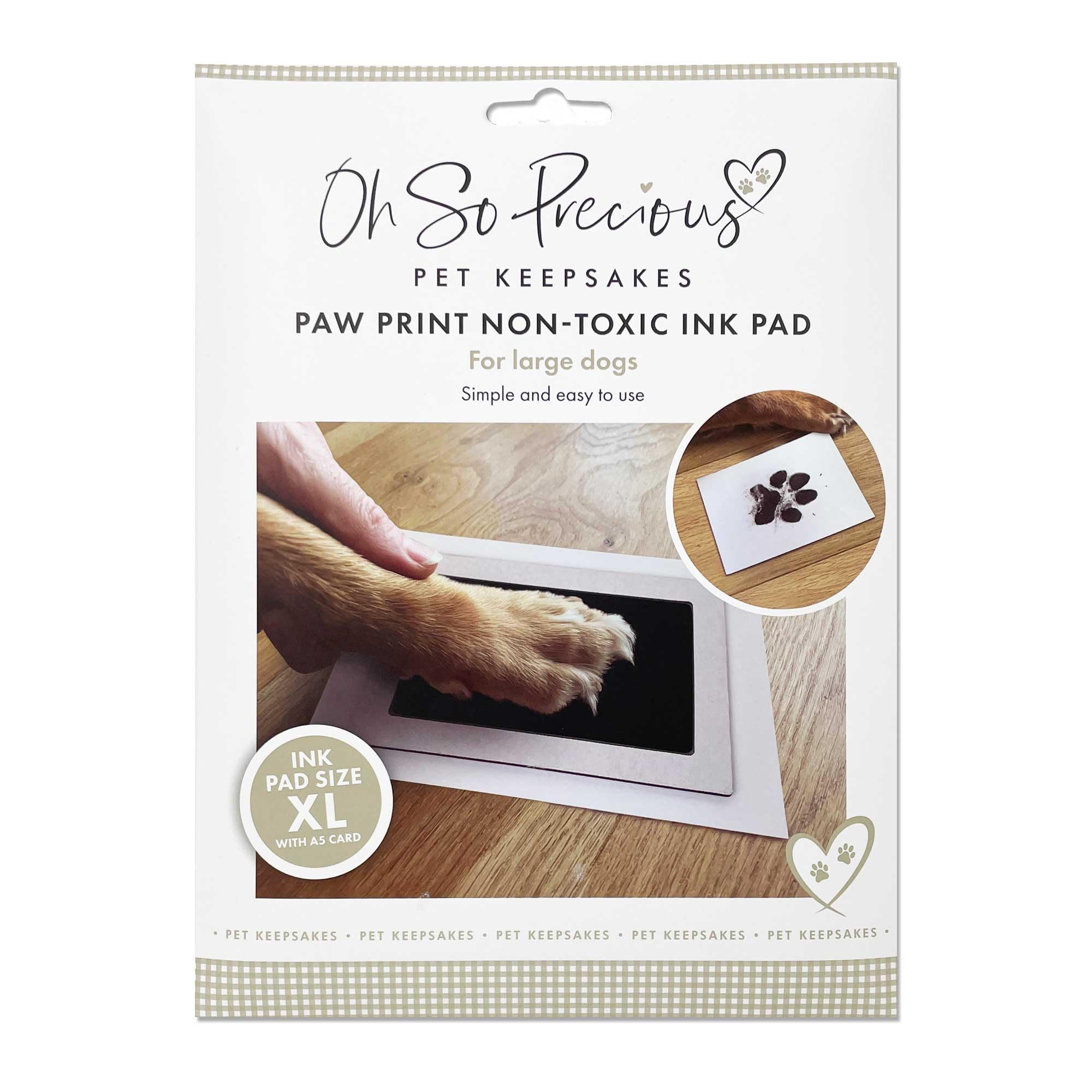Pet Safe Non-Toxic Paw Print Ink Pad Kit - XL | Ideal for Larger Paws | Mess-Free Precious Keepsake Gift for Dogs & Cats