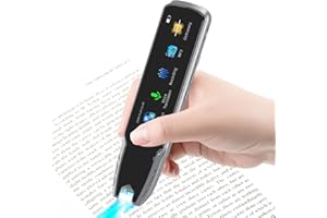 FUNNYWHALE Translation Scanning Pen,Scan Reader Pen OCR Digital Pen Reader,Pen Scanner Text to Speech Device,Translation Pen Scanner for Business Learning Travel