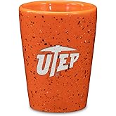 Rico Industries NCAA Primary OR Wordmark Logo 2oz Ceramic Shot Glass for Fans, Laser Engraved In Team Color Single Shot Glass