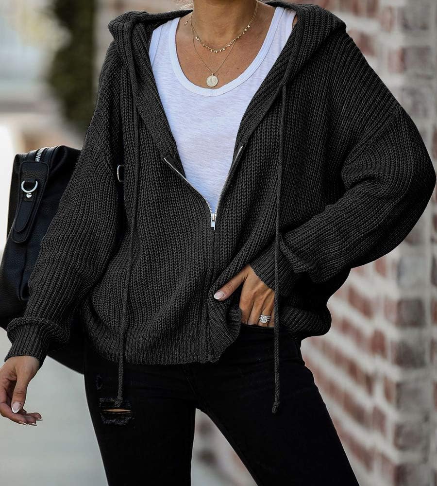 zipper cardigan sweater womens