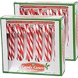 Candy Canes Peppermint ( Red & White) Gift Set | 12 Pieces Per Box - 2 Pack | Individually Wrapped | Includes To & From Gift 