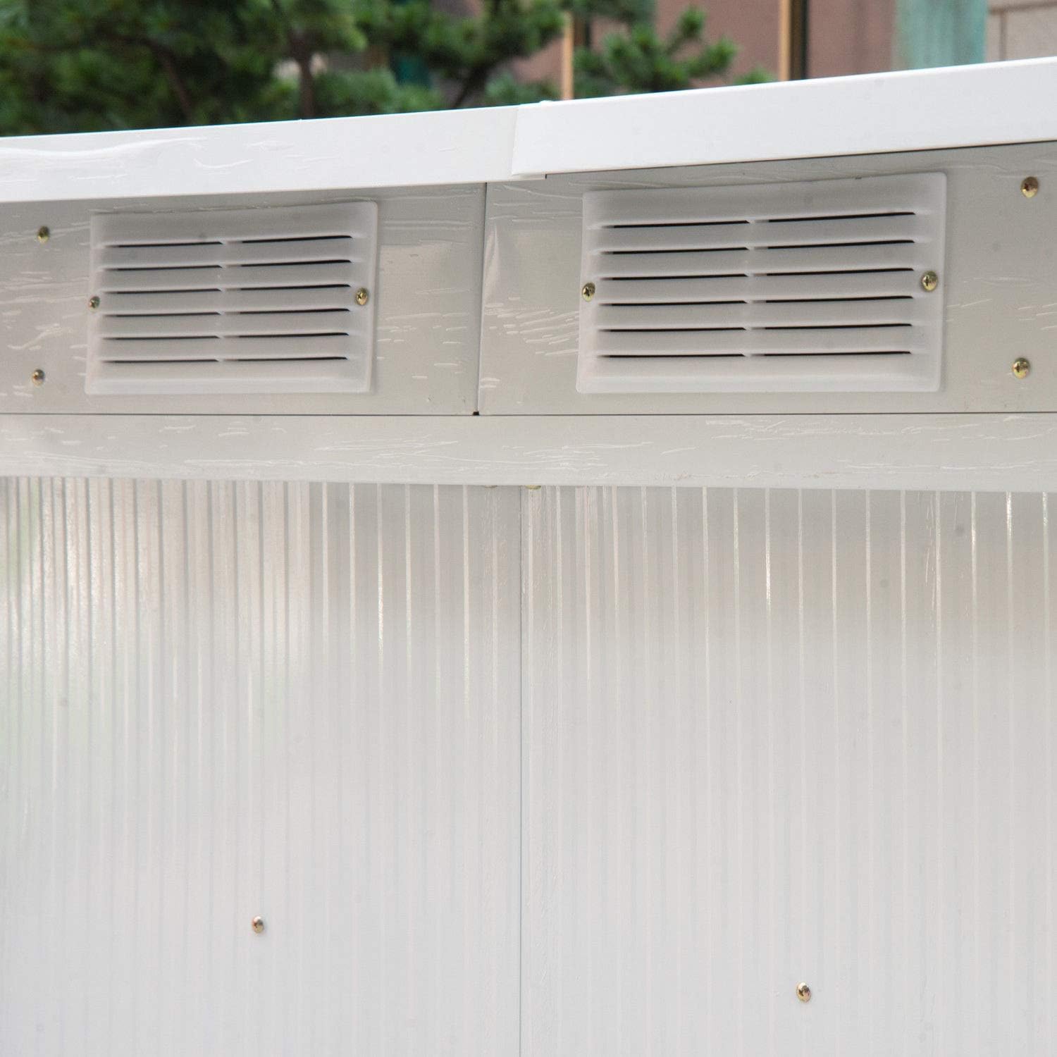 Amazon Com Green White 110 L Outdoor Storage Shed Garden Tool