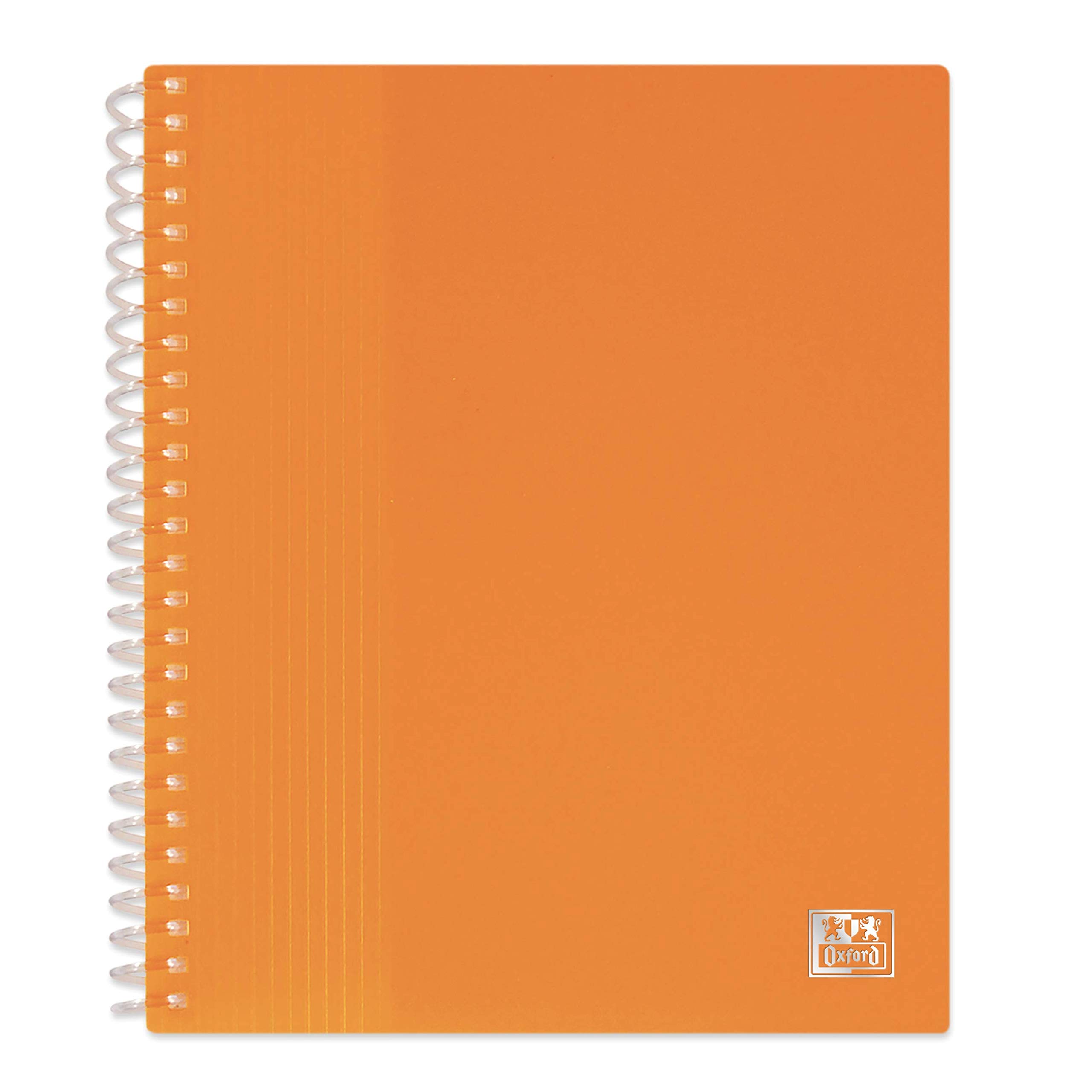 OXFORD Pack of 10 A5 School Life Index Folders 80 Views / 40 Pockets Polypropylene Cover Orange