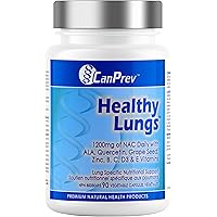 CanPrev Healthy Lungs Supplement, 90 V-Caps 30-Day Supply - Antioxidant Formula with 1200mg NAC, Vitamins E, B, C, D3, Zinc &